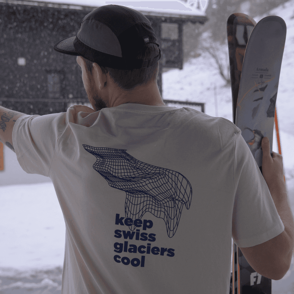 T-shirt - Limited Edition «Keep Swiss Glaciers Cool» blue